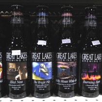 straight on shot of several great lakes brewing co. beers