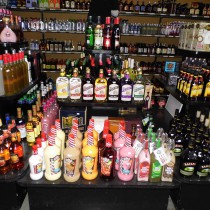 Display setup for some of our Cordial and Liquor Mixes